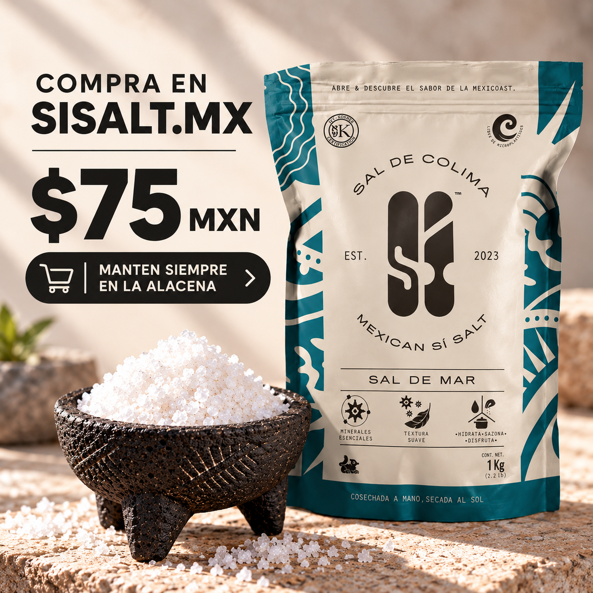 Sal de Mar Artesanal 1kg